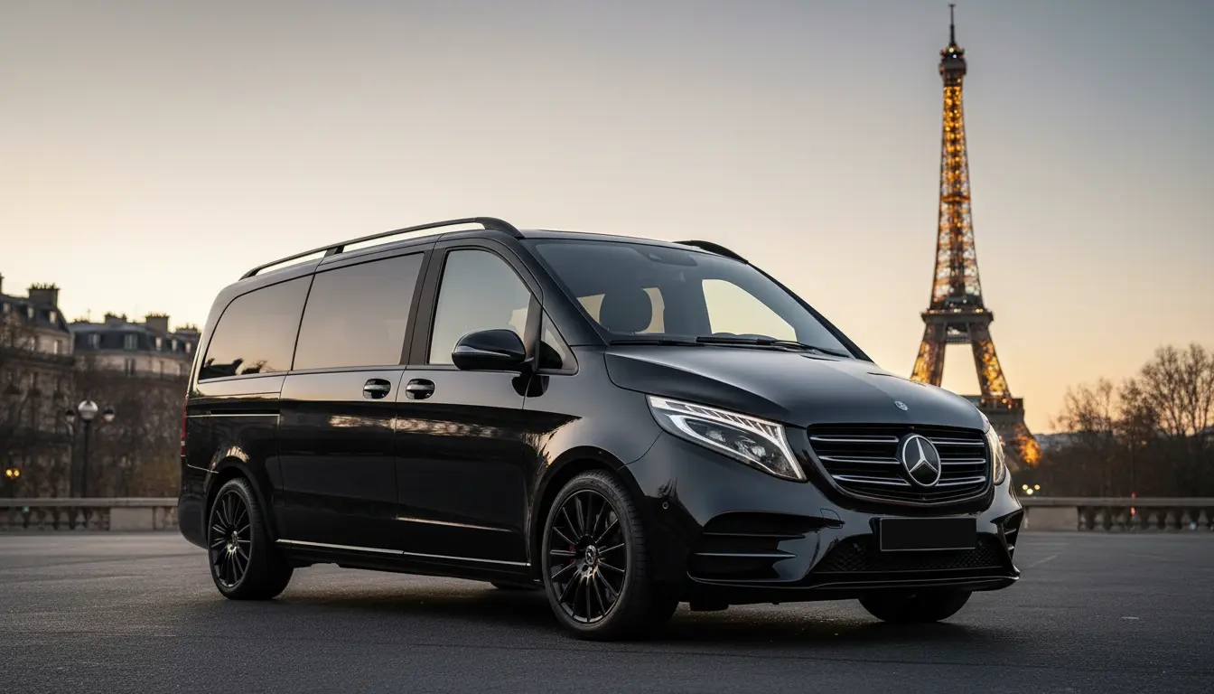 Private transfer vehicle serving Paris and Disneyland Paris